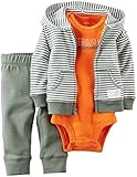Carter's Baby Boys' 3 Piece Cardigan Set (Baby) - Olive-NB