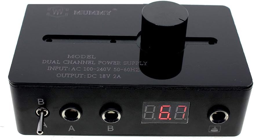 Mummy LED Display Dual Tattoo Power Supply For Tatoo Machine (black)