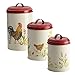Paula Deen Pantryware Food Storage Container Set / Food Storage Jar Set - 3 Piece, Garden Rooster