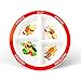 Health Beet MyPlate Portion Control Plate – 4 Divided Sections for Fruit Grains Veggies Proteins - Dishwasher & Microwave Safe Sectioned Plates for Health Education (Set of 4)