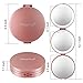 Magicfly Travel Mirror Lighted Magnifying, 10X/ 5X/ 1X Handheld Lighted Mirror, USB Rechargeable Travel Makeup Mirror, Daylight LED Compact Led Mirror Folding Mirror for Traveling, Rose Gold