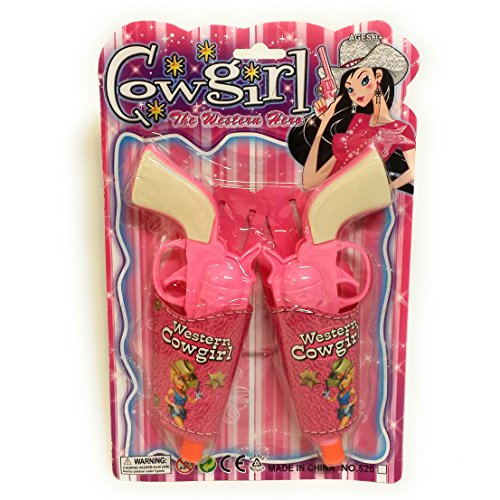 Hayes Cowgirl Gun & Holster 2pc Pistol Set, Pink White, One Size