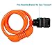 Titanker Bike Lock, Bicycle Lock 4 Feet Cable Lock 1/2 Inch Resettable Bike Locks Combination with Mounting Bracket, Bike Accessories for Bicycle, Electric Scooter, Motorcycle, Orange