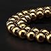 BRCbeads Hematite Gold Plated Gemstone Loose Beads Round 10mm Crystal Energy Stone Healing Power for Jewelry Making