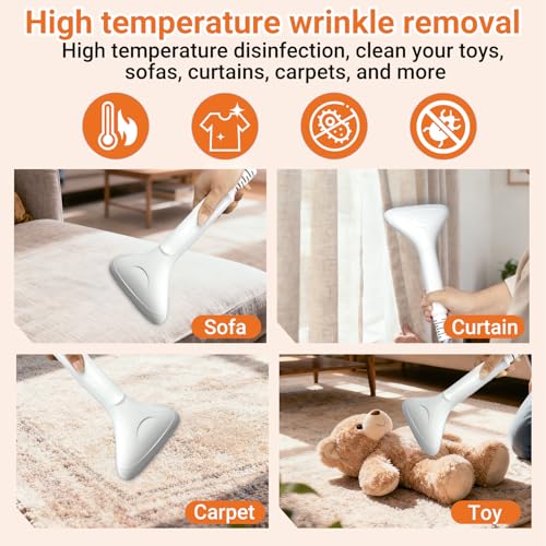 2000W Garment Steamer and Clothes Steamer with Stand, 2.5L Tank, Fast Heat-Up, 70-Min Continuous Steam, Vertical Steamer for All Fabrics