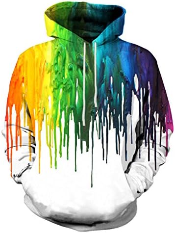 LAIDIPAS Unisex Graphic Hoodies Funny 3D Printed Lightweight Quick-drying Pullover Hooded with Big Pocket L