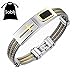 Sobly Jewelry 3-Tone Mens Stainless Steel Twisted Cable 24k Gold Plated Cross Bangle Bracelet