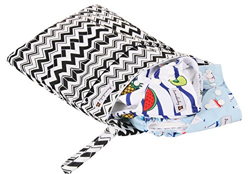 anmababy 4 pack adjustable size waterproof washable pocket cloth diapers with 4 inserts and wet bag
