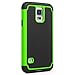 SYONER Galaxy S5 Case, [Shockproof] Hybrid Rubber Dual Layer Armor Defender Protective Case Cover for Samsung Galaxy S5 S V I9600 [Green/Black]