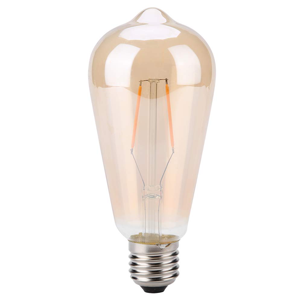 Pasamer LED Bulb, Warm White 2300k Vintage Light Bulb E27 Brown Glass Retro LED Light Lamp Bulb Lighting Decoration for Home Coffeehouse(2W)