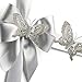 Butterfly Clip-On Decorations - Set of 12 Butterflies - Party Decorations - Craft Accessory - 4 Colors Blue Silver Red Gold - Each Measures 5 1/2