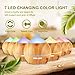 Oil Diffuser, Avaspot 2 Pack 250ml Wood Grain Essential Oil Diffuser, Cool Mist Ultrasonic Aromatherapy Diffuser, 7 LED Light Aroma Diffuser Auto-off Humidifier, Adjustable Mist Mode for Home, Office