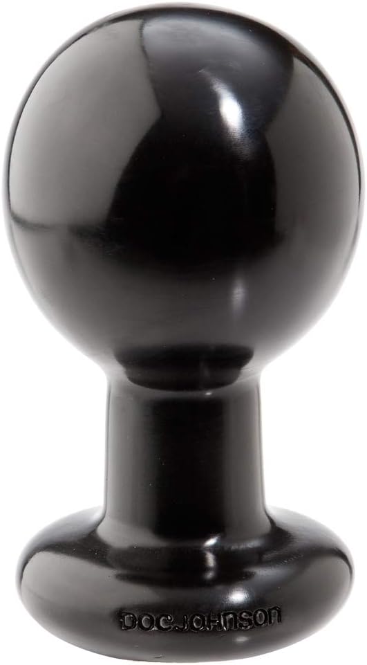 Doc Johnson Classic Round Butt Plug, Large, Black