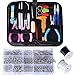 Supla 17 pcs Jewelry Making Tools 2 rolls Elastic Stretch Polyester Crystal String Cord and 750pcs Jewelry Findings for Jewelry Making supplies