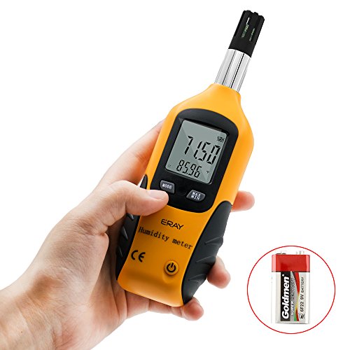 Eray Temperature and Humidity Meter Thermometer Hygrometer with Dew Point and Wet Bulb, Battery Included