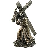 12 Inch Jesus on The Way to Calvary Cold Cast Bronze Figurine