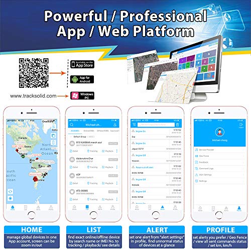 JIMI [Lifetime Service GPS Tracker, GT06E 3G GPS Vehicle Tracker Real Time Car GPS Tracking Precise GPS Locator Positioning&Monitoring for Fleet Management/Taxi/Motorcycle/Logistics+ 27 Smart Alarms - Thumbnail 5