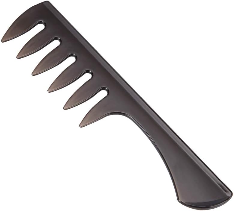 1Pcs Hair Styling Combs Professional Durable Wide Tooth Comb Detangling Hair Brush for Thick Hair Long Hair and Curly Hair Black