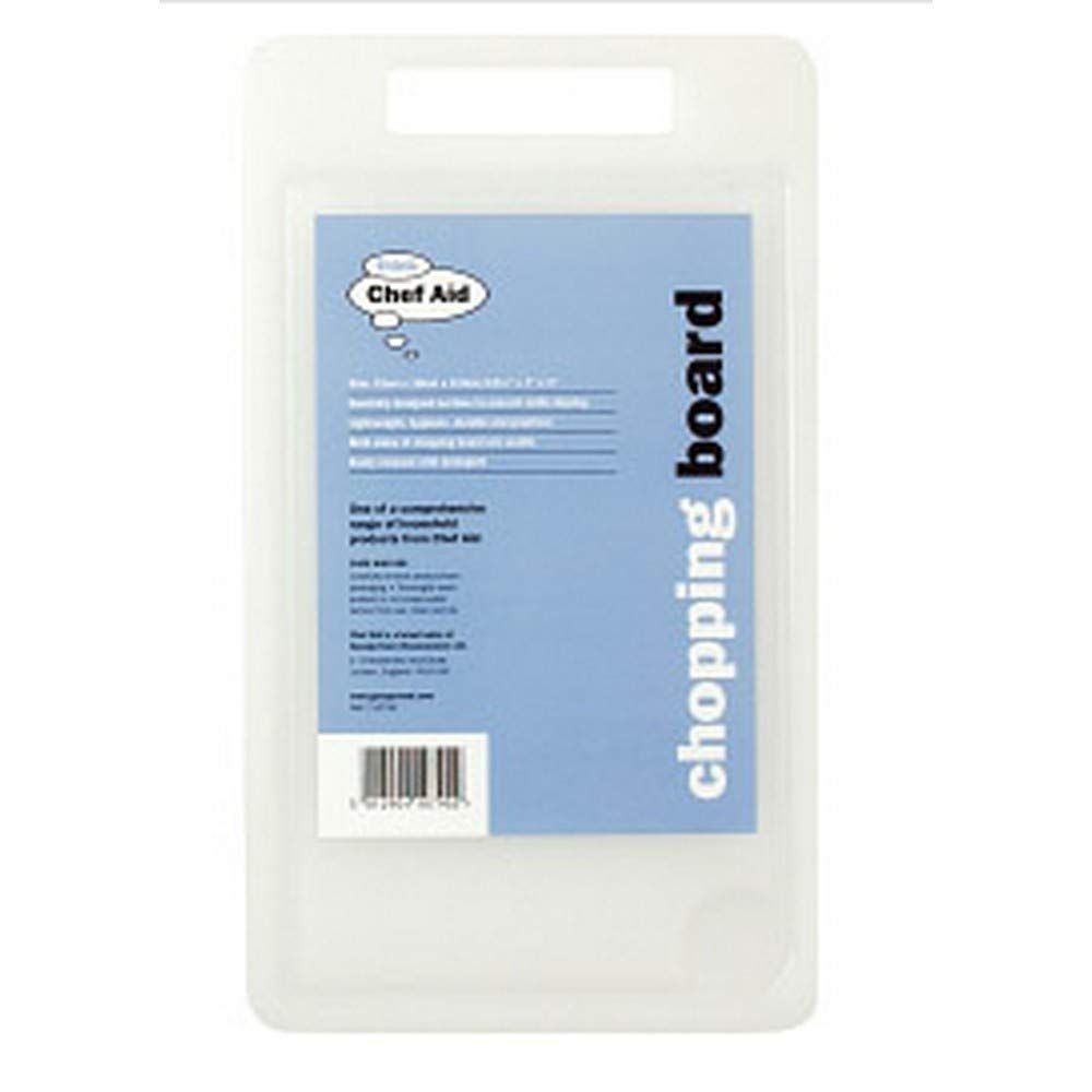 Chef Aid White Poly Chopping Board, Measuring 35cm x 25cm x 0.9cm