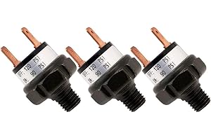 Vixen Horns 90-120 PSI Air Pressure Switch Tank Mount Type 1/8" NPT 12V/24V for Train/Air Horn - Bundle of Three switches VXA6120-3