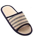Urban CoCo Unisex Four Season Stripe Indoor Linen House Slipper