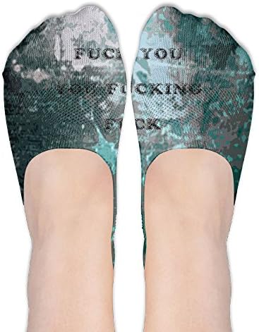 Fuck You You Fucking Fuck 3D Print Women's No Show Liner Socks Pairs Thin Low Cut Casual Socks Non Slip