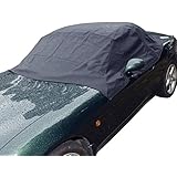 North American Custom Covers Custom-fit Soft Top Roof Protector Half Cover for Mazda Miata MX5 Mk1 Mk2 Mk2.5 (Black)