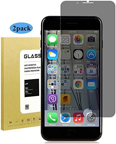 For iphone 7 Plus Screen Protector Privacy Anti-Spy ,Lostep[2Pack][Bubble-Free] [Anti-Fingerprint] 9H Hardness Privacy Anti-Peep Tempered Glass Screen Protector Shield For iPhone 7 Plus