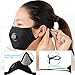 strylin Protective Dust Mask, Adjustable PM2.5 Air Filter Mask, Breathing Valve Mask, Washable Mouth Cover Mask, Dustproof Safety Mask Respirator with Breath Valve for Anti-dust Smoke Gas Allergy