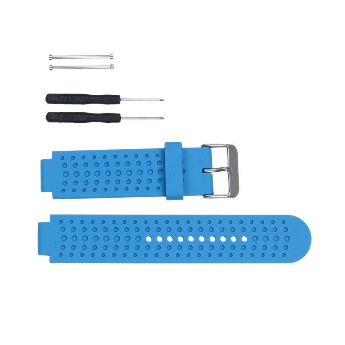 Huwokxix Watch Strap compatible with Garmin Approach S20/S5/S6,Adjustable Silicone Sports Strap Replacement Band for Garmin Forerunner 220/230/235/620/630/735XT