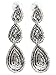 Vijiv Gatsby Earrings Vintage 1920s Drop Chandelier Flapper Jewelry Accessories Black One Size