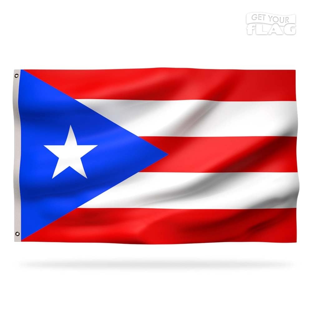 Premium Puerto Rico Flag 150x90cm - Very Resistant and Excellent Quality Puerto Rican Flag with 2 metal eyelets - Wear your colors proudly!