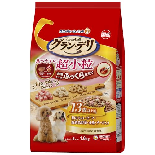 グラン・デリ ドッグフード ふっくら仕立て食べやすい超小粒13歳以上用 1.6kg 超小粒商品画像