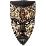 NOVICA Decorative Wood Mask, Brown