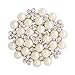 Valdler Fashion Jewelry Imitation Pearls Floral Ivory and Silver-Tone Crystal Brooch Pin