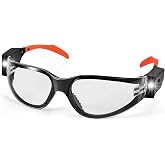 Lampim Safety Glasses with Lights for Mechanics, Built-in Rechargeable Lighted LED Safety Glasses, Clear Anti-Fog Transparent Lenses, Ideal for Auto Repair, Under-Hood Tasks &amp; Dark Workspaces​