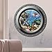 Hatop Submarine Portholes Wall Sticker Kids Coral Fish Boat Scuttles Decals Mural Art Nursery Home Decor (D)