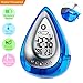 Jamal Alarm Clock Water Power Digital Weather Station Time Humidity Large LCD Display and Temperature Measurement Environmental Technology for Indoor Office Home (Blue)