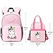 mommore Cute Unicorn Kids Backpack with Insulated Lunch Bag for Boys/Girls, Pink