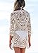 Bestyou® Women's Long Sleeve Lace Crochet Bikini Cover up Tunic Beach Dress (Beige)