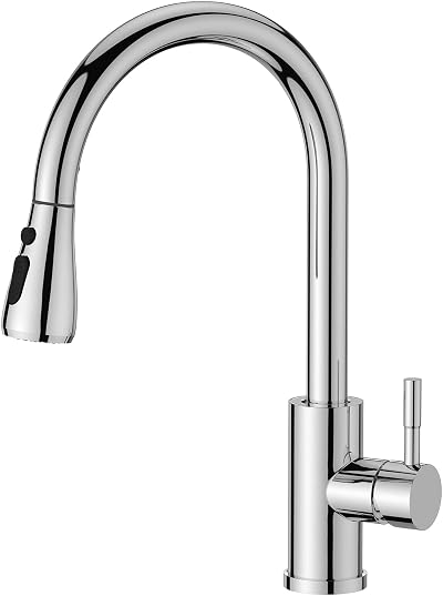 FORIOUS Kitchen Sink Taps Mixer with Pull Out Spray Chrome UKKF23CH