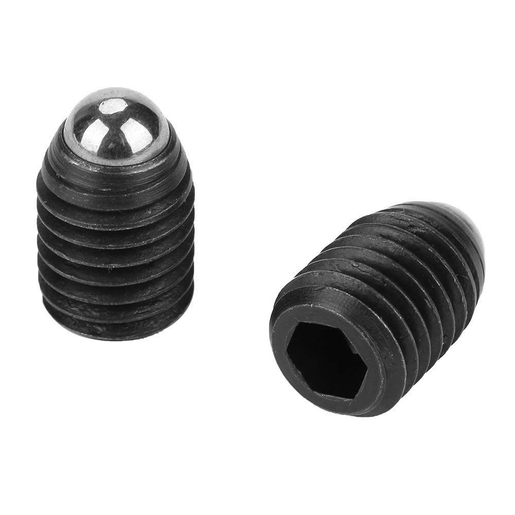 10Pcs M12 Screw Thread Hex Socket Carbon Steel Ball Drive Spring Plungers Set (M12*16)