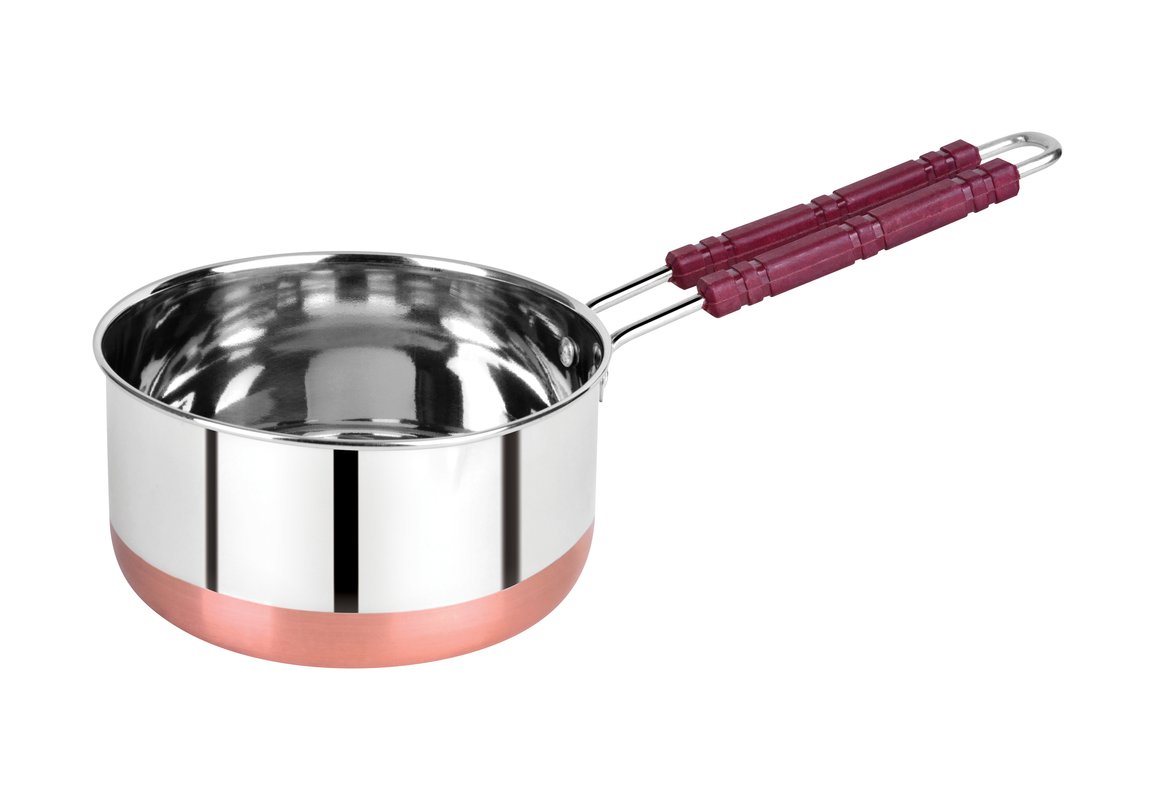 Buy Ratna Stainless Steel Copper Bottom Saucepan Container With Handle 850 Ml Online At Low Prices In India Amazon In