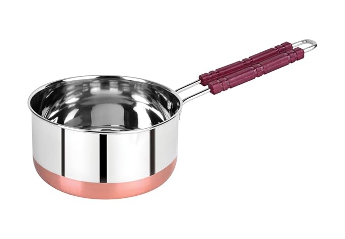 Ratna Stainless Steel Copper Bottom Saucepan/Container with Handle - 1.2 liters