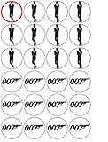 24 James Bond Cupcake Toppers by Coyote Party and print