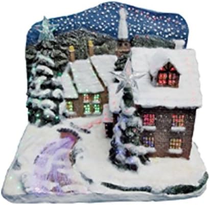 FBS12SB003AA-A Frosted LED Castle Figurine, 12-Inch