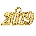 GraduationMall Alloy Year Charm for Graduation Tassel 2021 2022 Gold Silver Bling (Gold 2019, 2019)