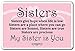 SISTERS GIVE HOPE Sign sister love my sister sibling family bond | Indoor/Outdoor | 12