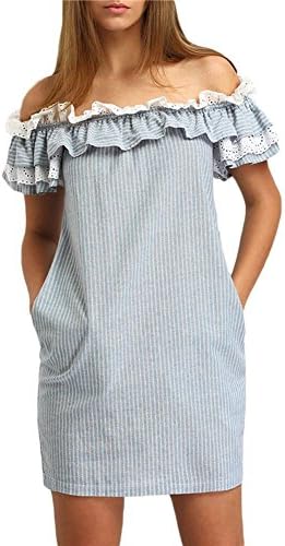 Nicyoung lady clothing Women Skirt A Word Shoulder Gored Skirt Stitching Sexy Cute Dress