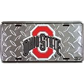 Ohio State Diamond Emboss Metal License Plate 6 x 12